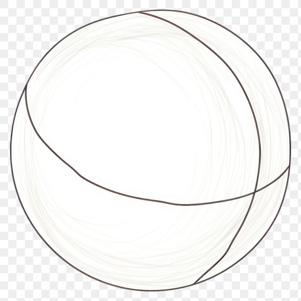 PNG Basketball ball sphere line art.