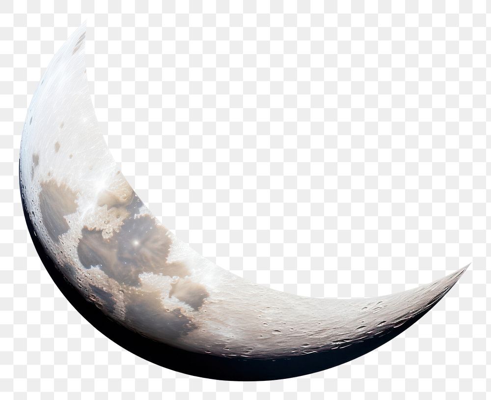 PNG Crescent moon astronomy outdoors nature.