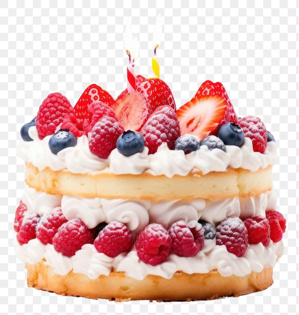 PNG Birthday cake raspberry birthday dessert.