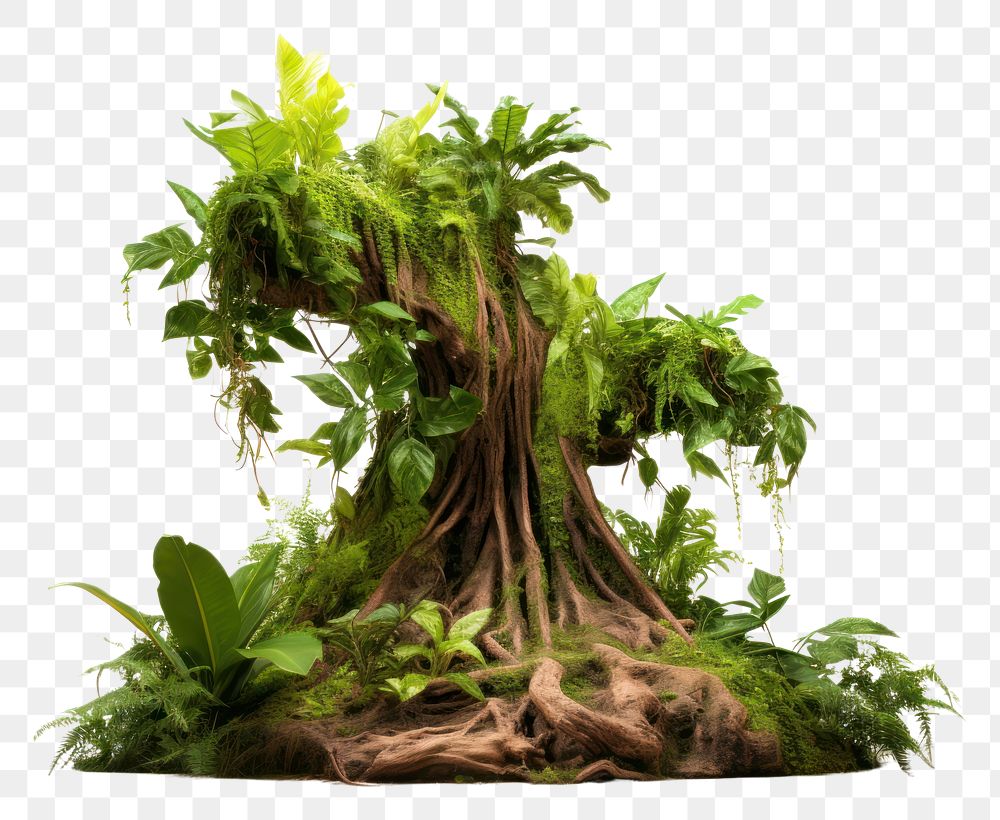 PNG Rainforest bonsai nature plant.