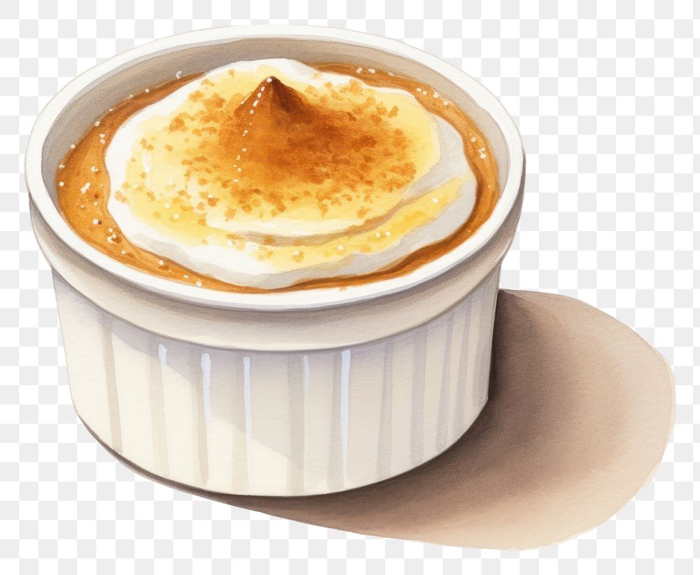 PNG Creme brulee dessert coffee cream.