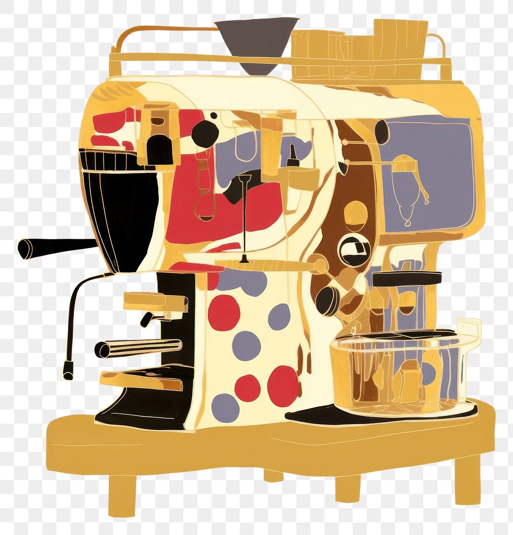 PNG Espresso machine mixer white background coffeemaker.