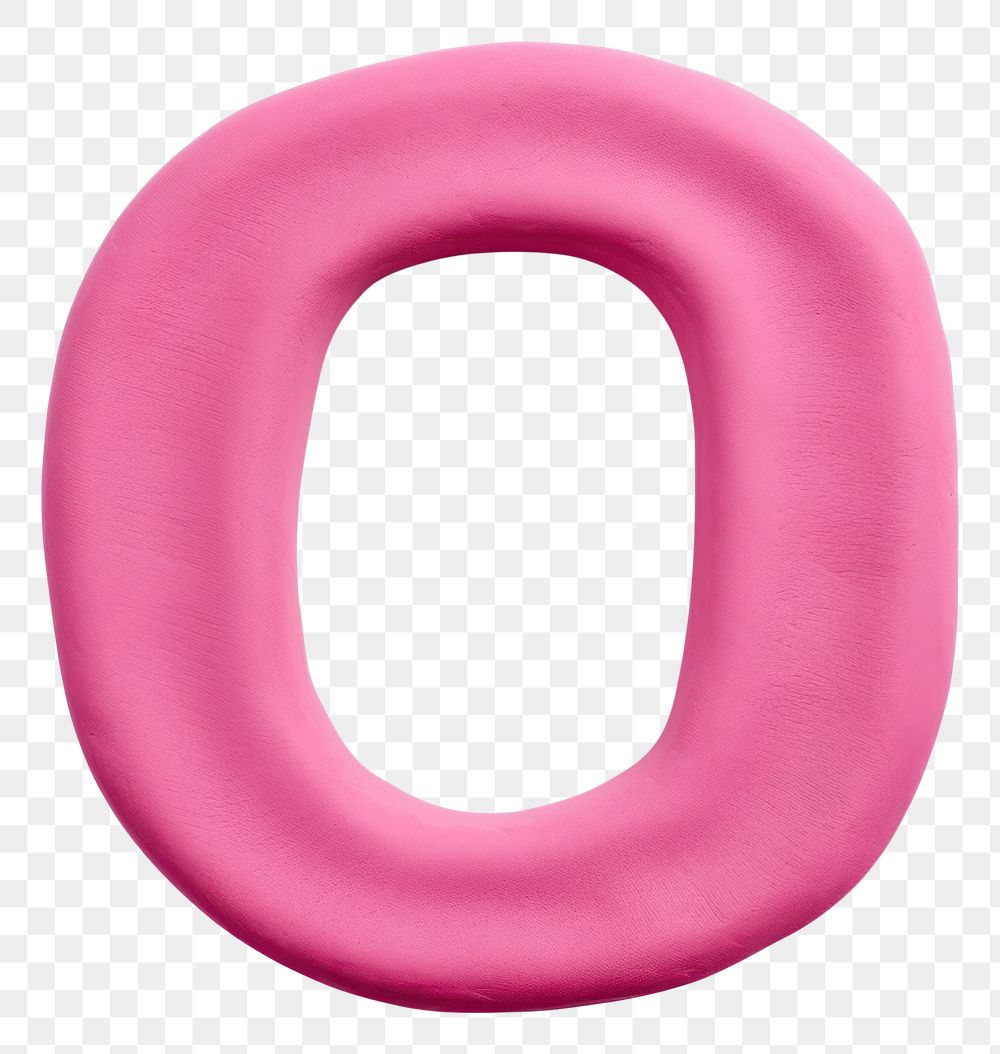 PNG Plasticine letter O pink white background confectionery.