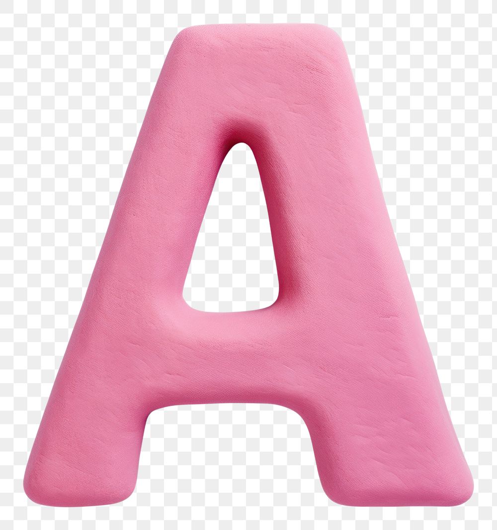 PNG Letter A text pink white background.