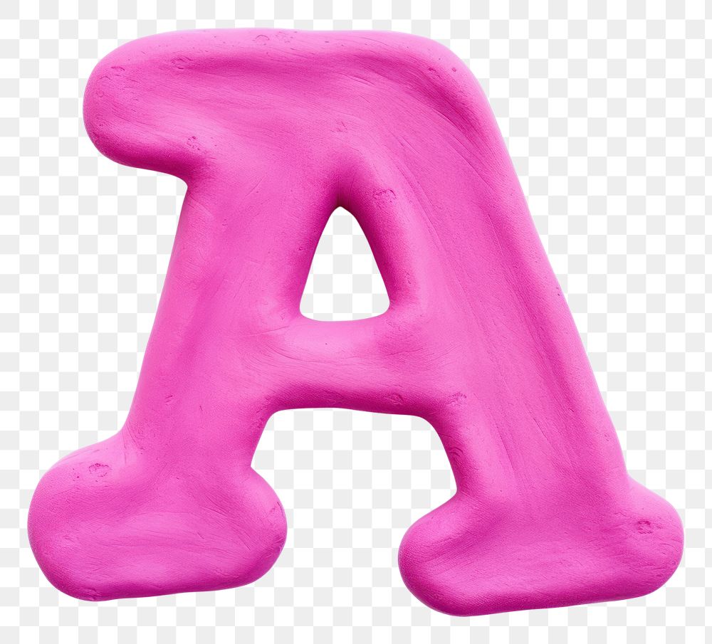 PNG Letter A purple pink text.