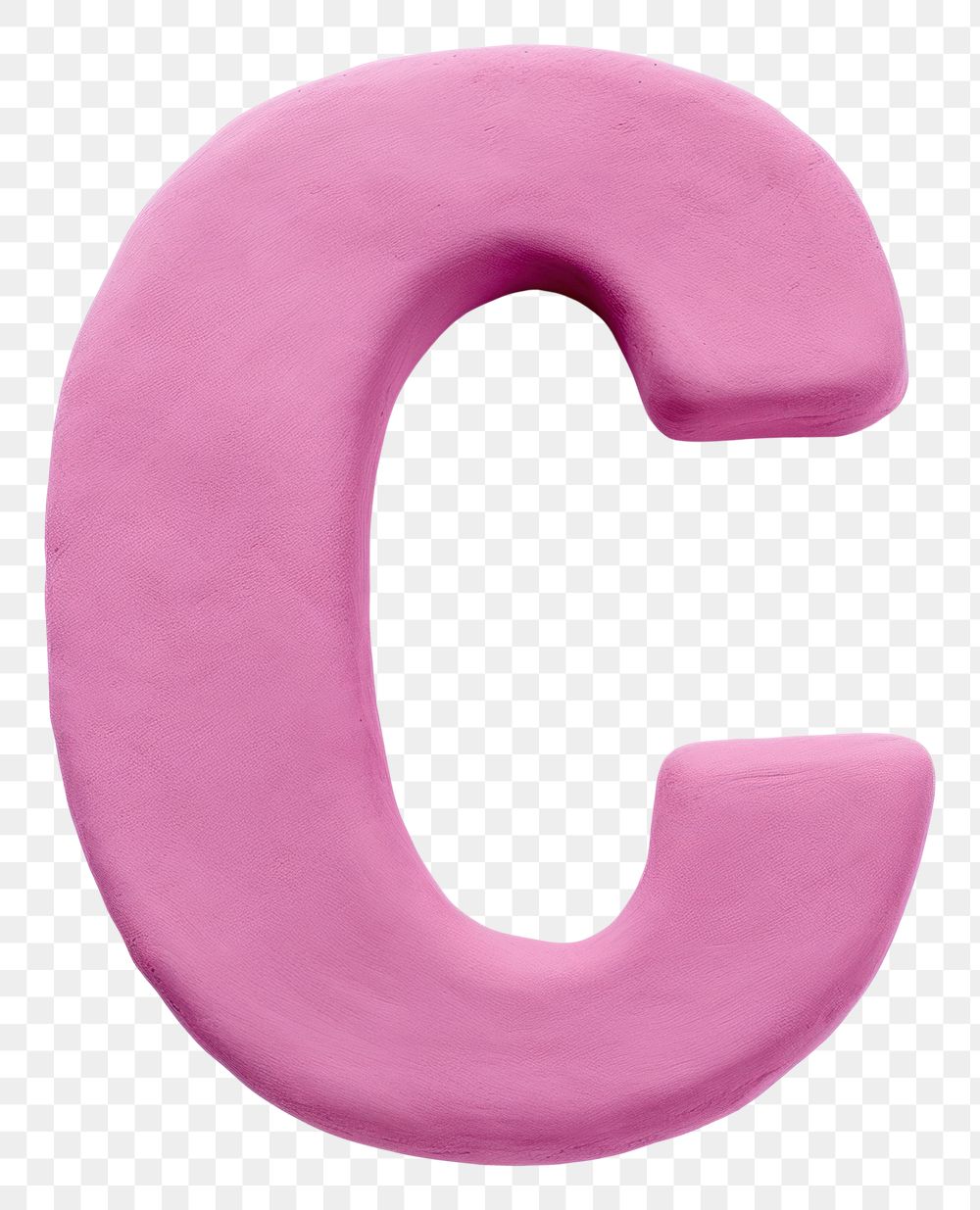 PNG Plasticine letter c number text pink.