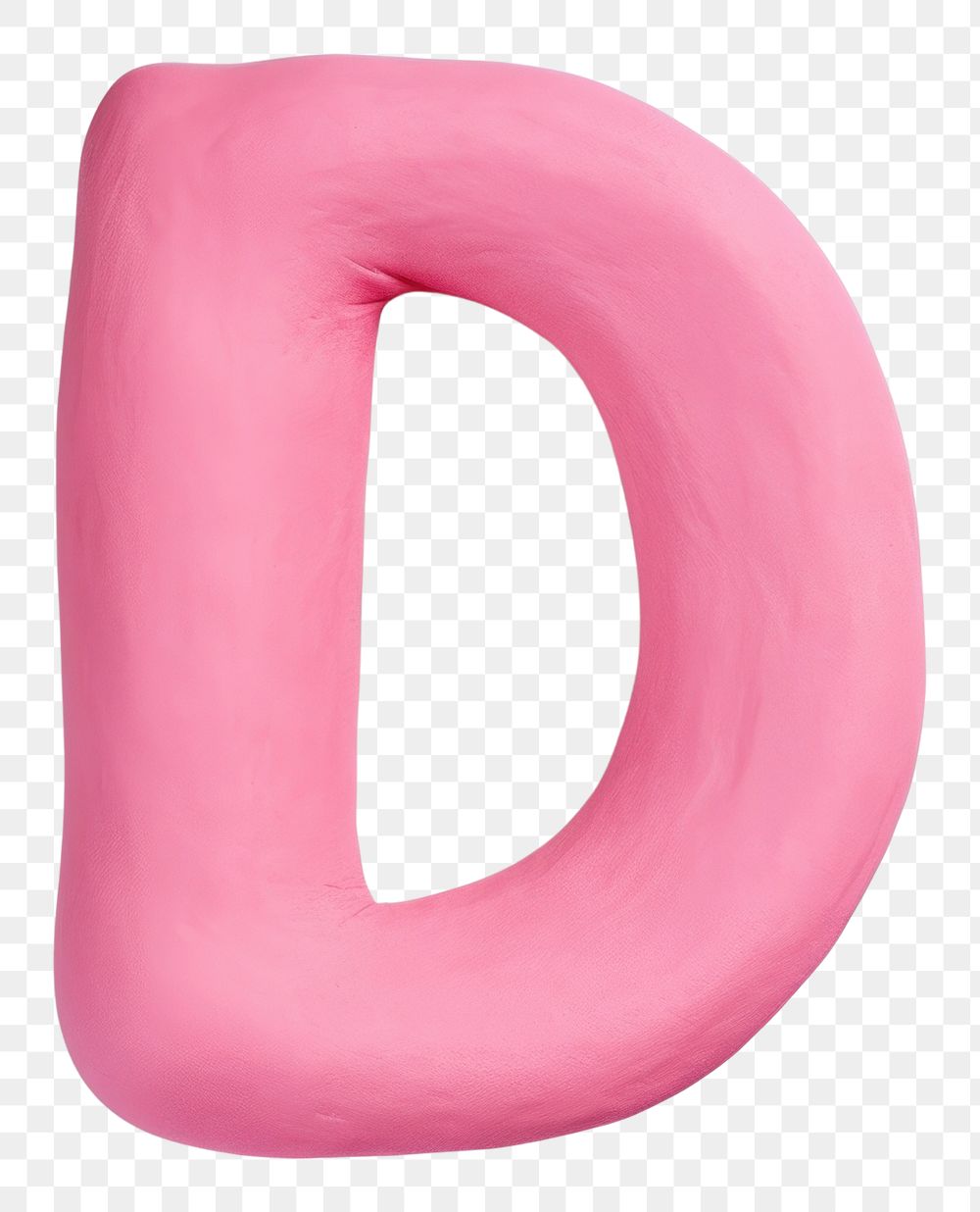 PNG Plasticine letter D text number pink