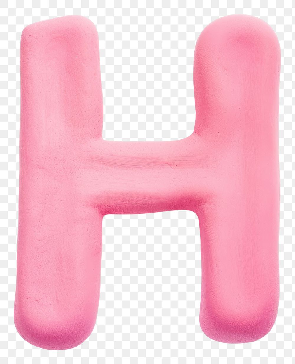 PNG Plasticine letter H pink white background confectionery.
