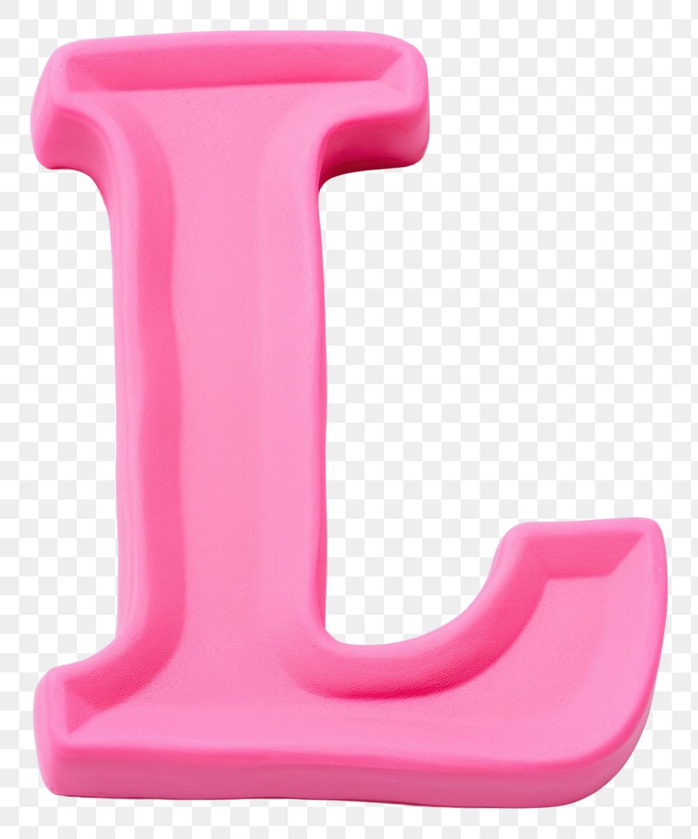 PNG Letter L text number pink.