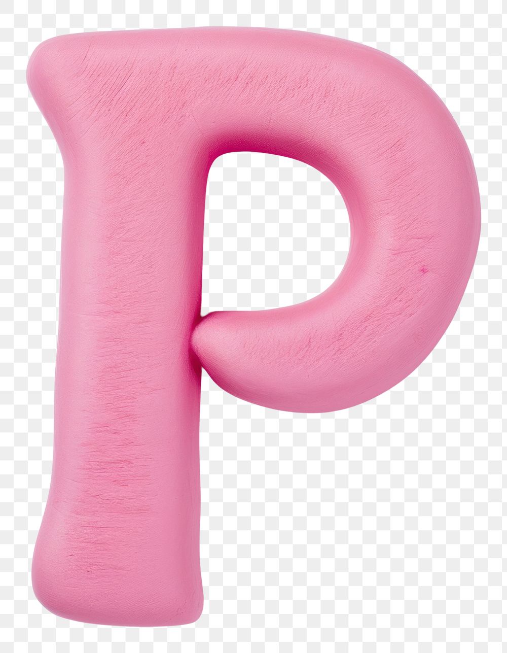 PNG Plasticine letter P text number pink.