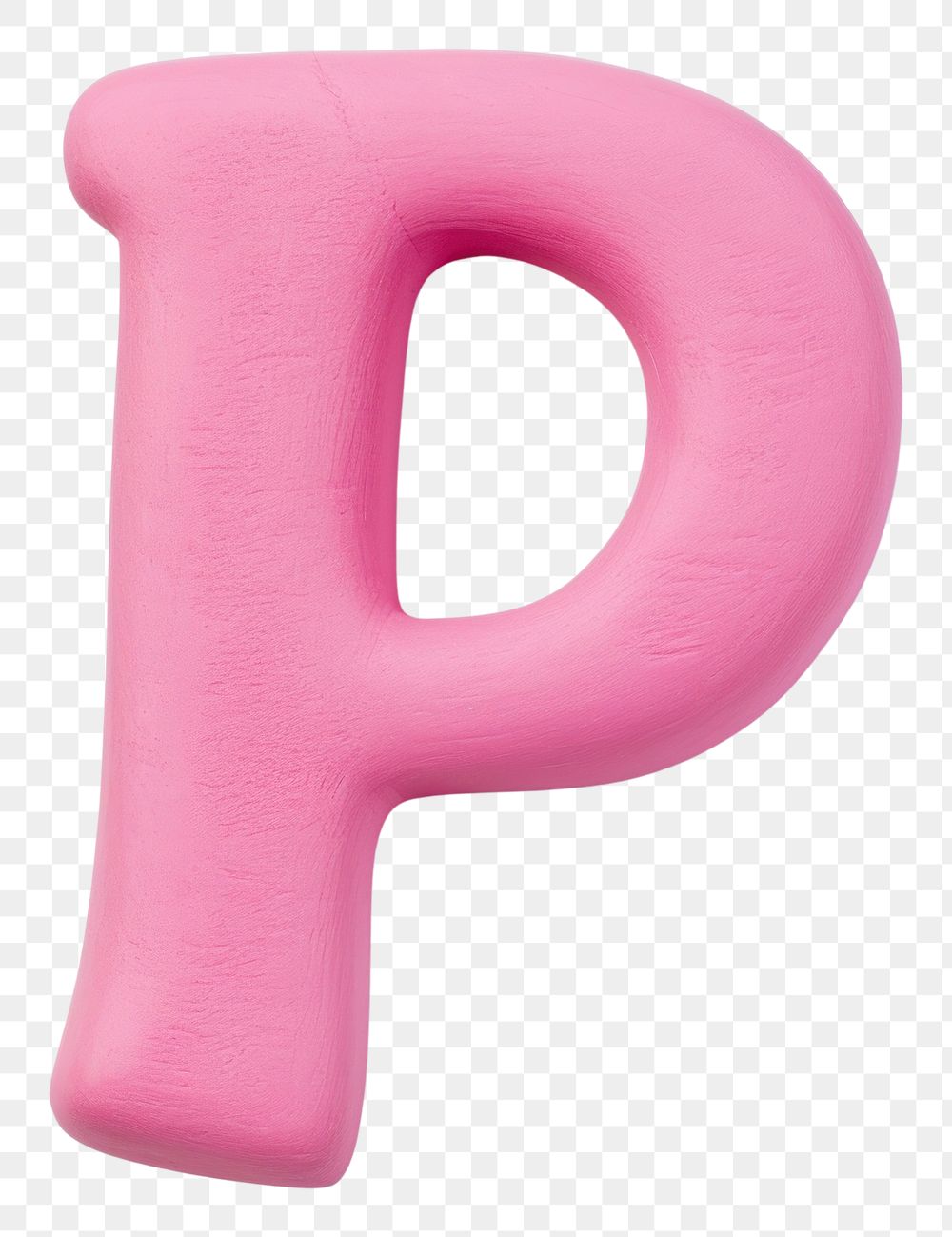 PNG Plasticine letter P number text pink.