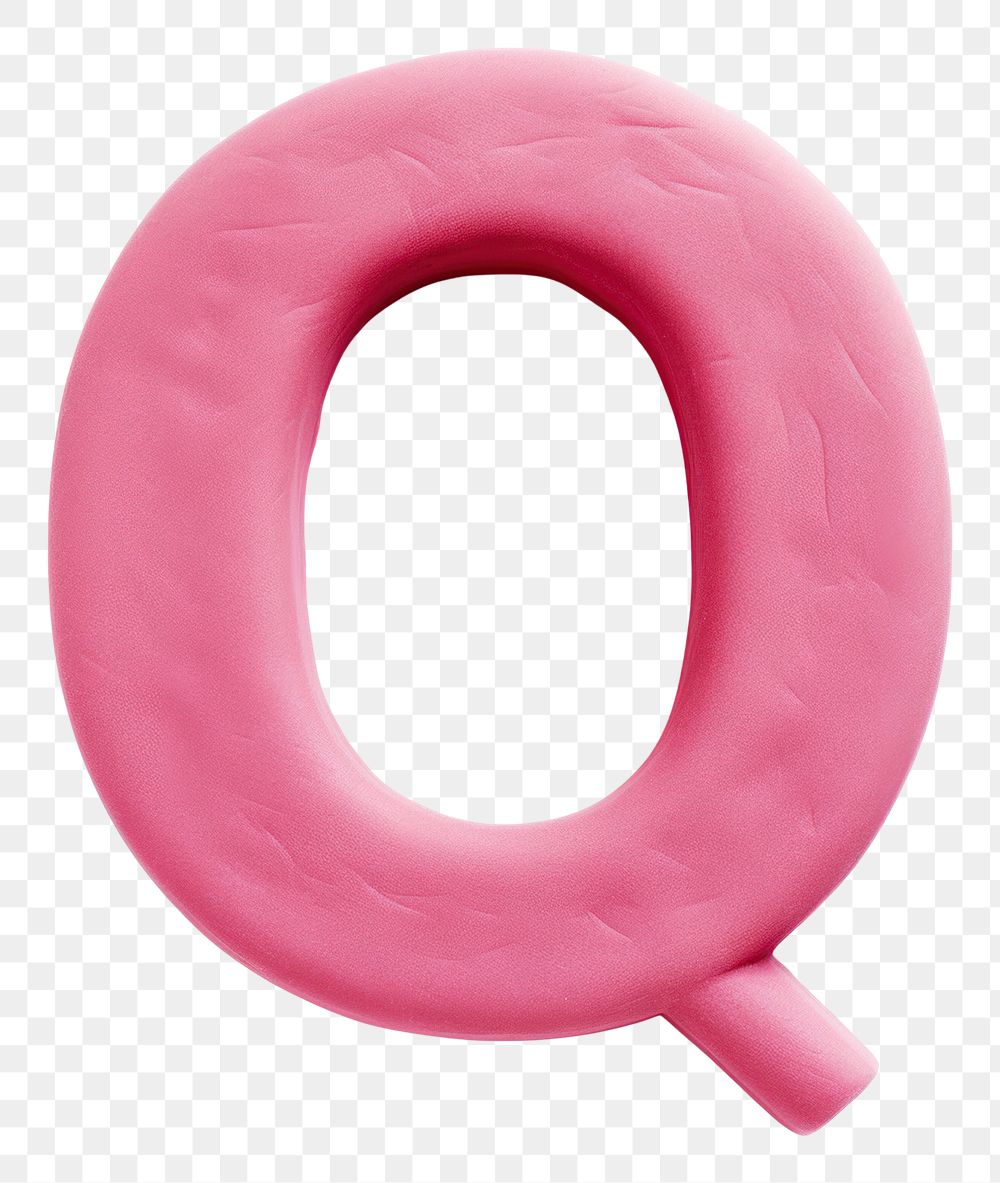 PNG Plasticine letter Q pink white background confectionery.