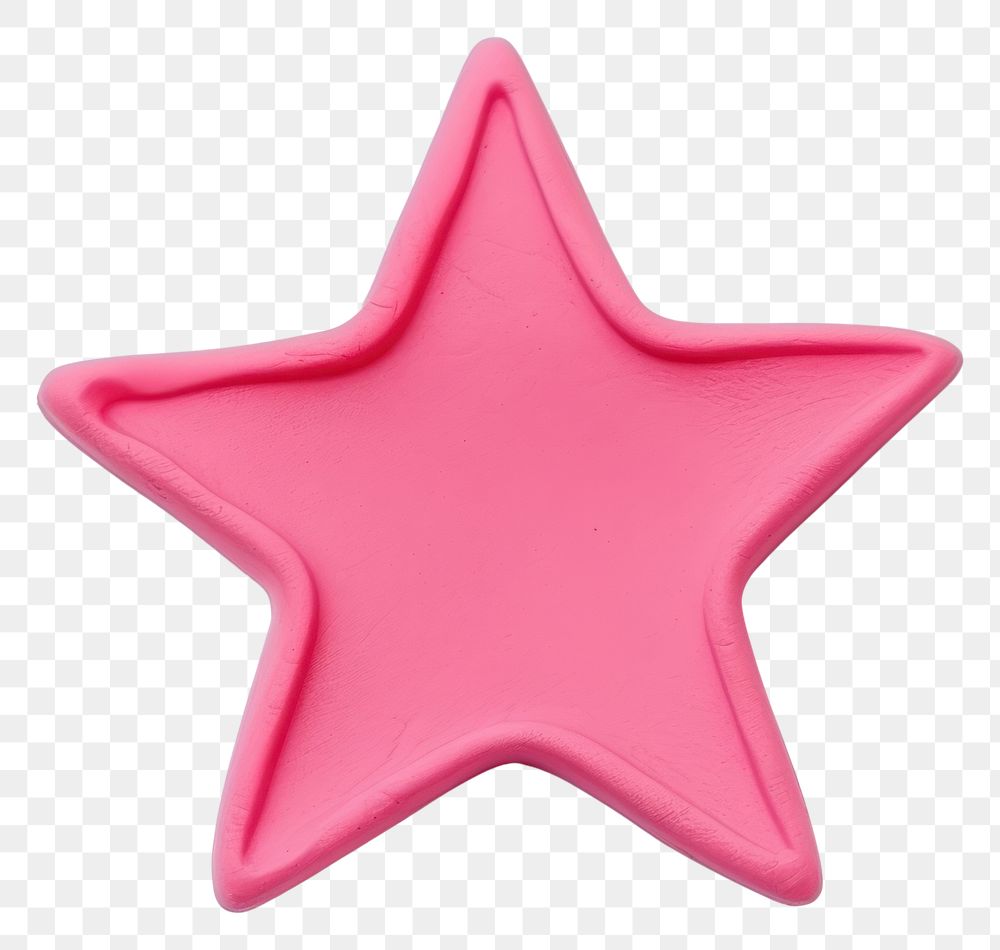 PNG Plasticine star pink white background simplicity.