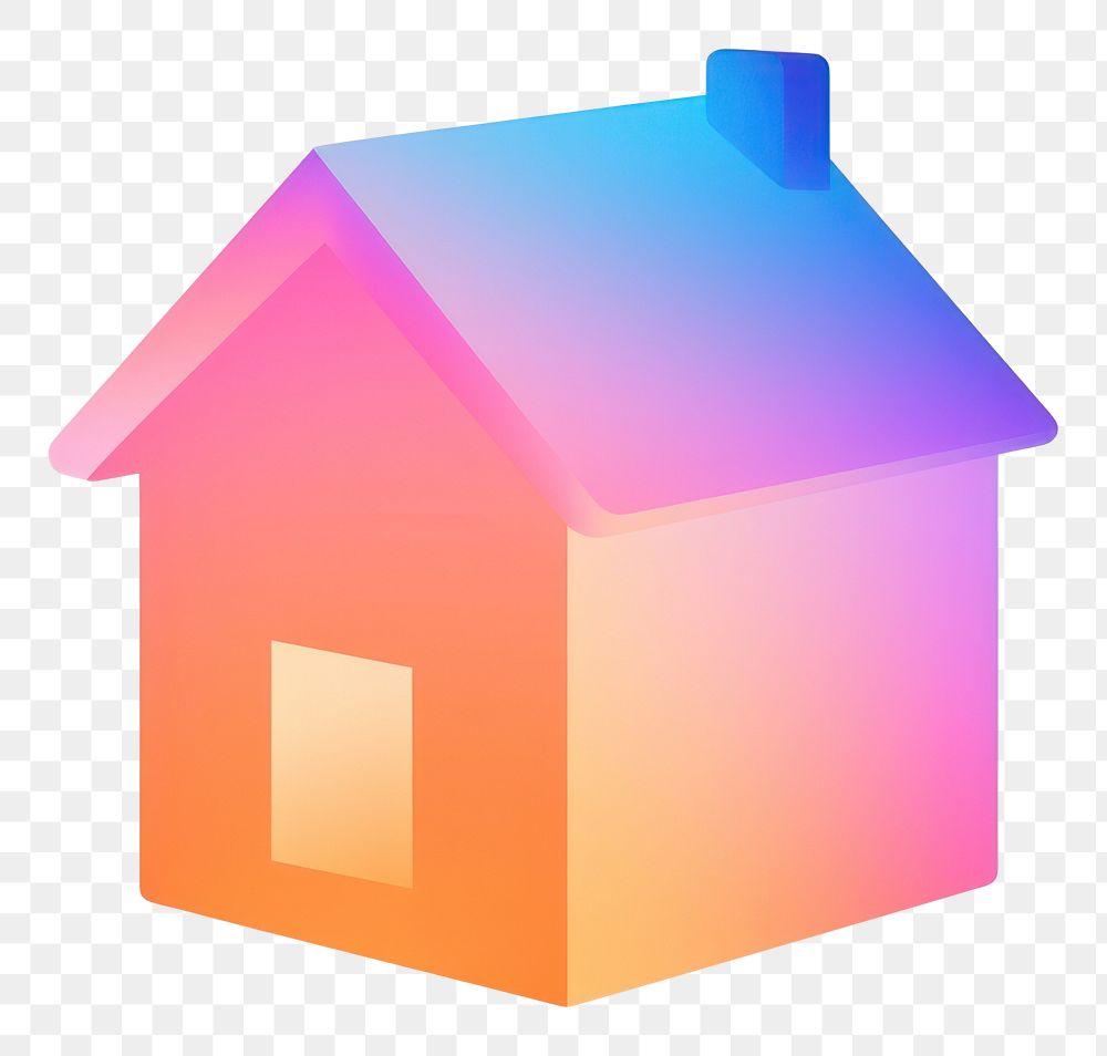 PNG Home icon shape blue pink.
