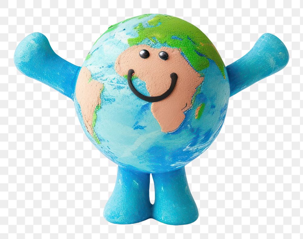 PNG Happy cartoon earth planet space cute.