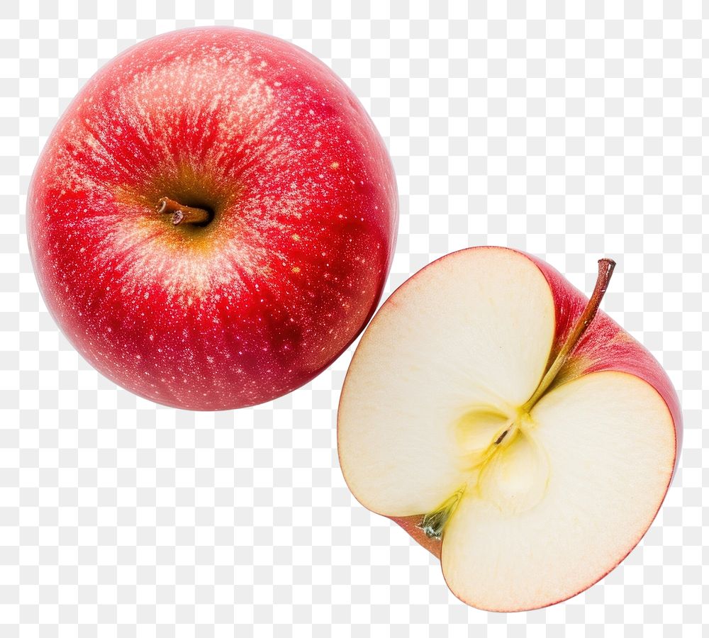 PNG Flat lay apple fruit plant food.