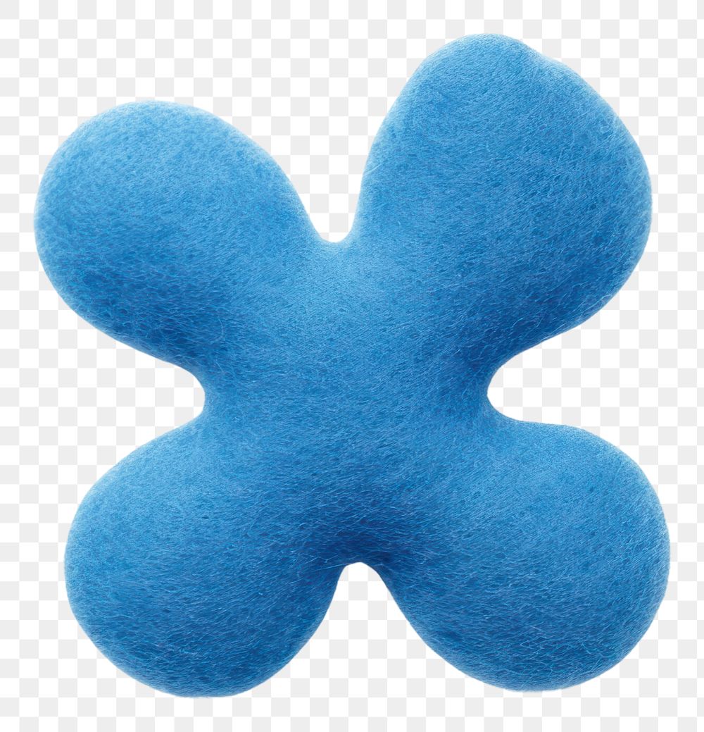 PNG  Plush blue toy white background.