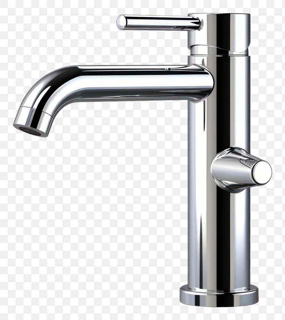 PNG Chrome faucet bathroom sink tap.