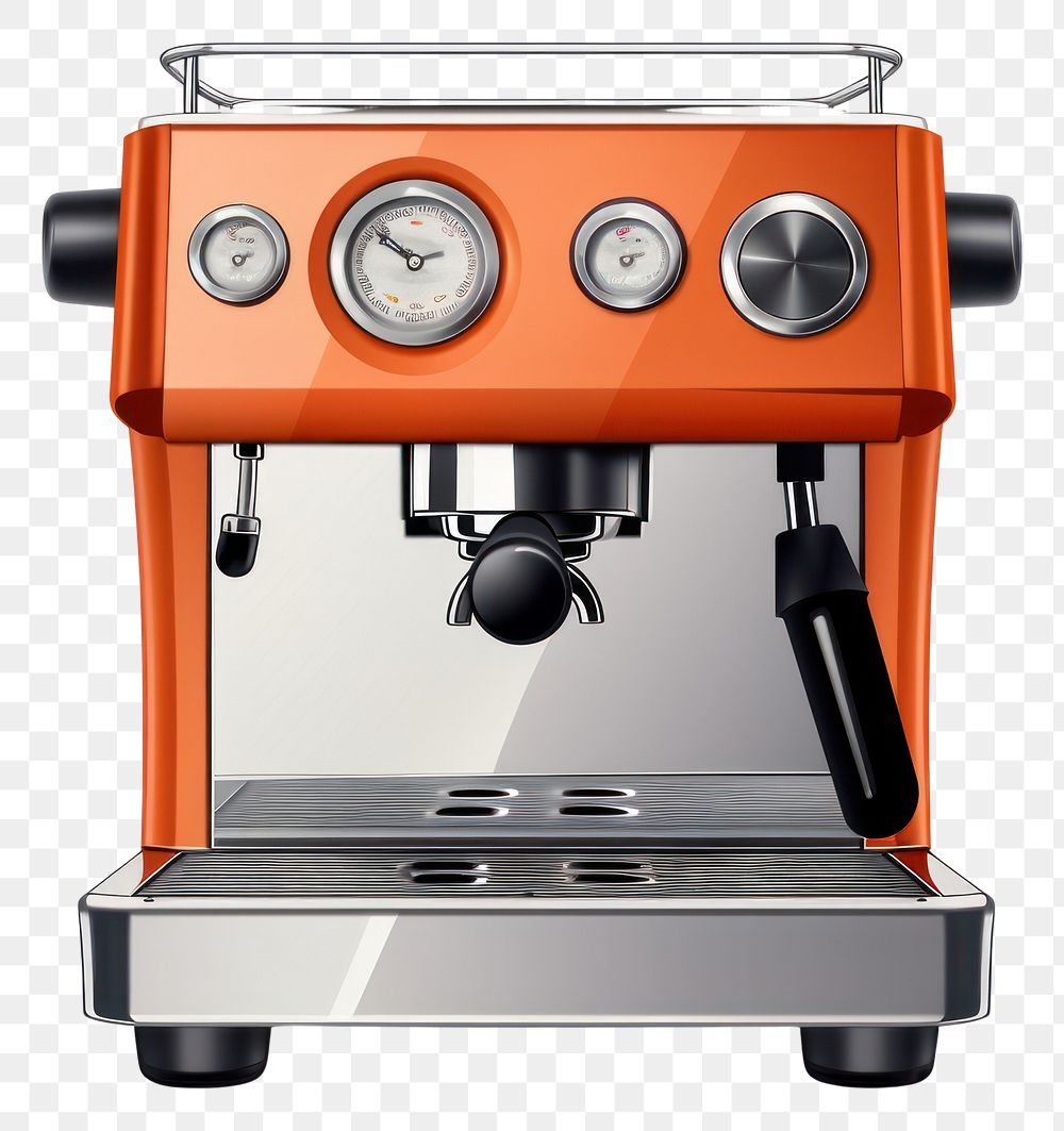 PNG Espresso machine coffee white background coffeemaker.