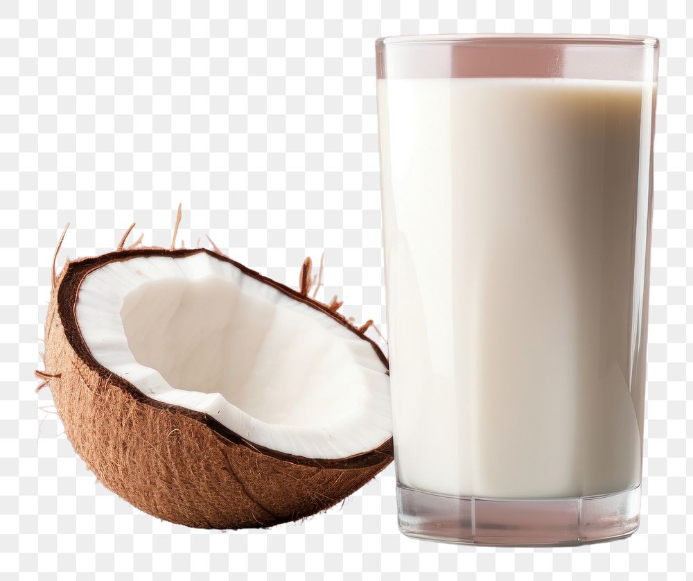 PNG Coconut milk dairy drink food.