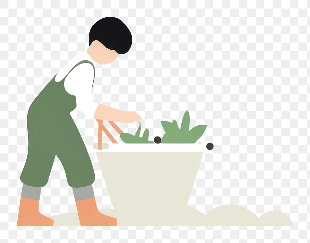 PNG Gardening cleaning washing creativity.