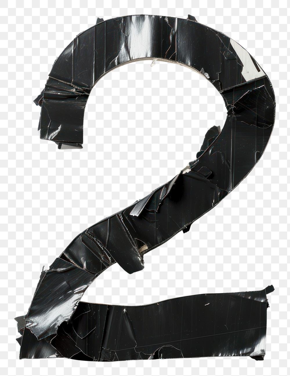 PNG Tape letters number 2 black white background ampersand.