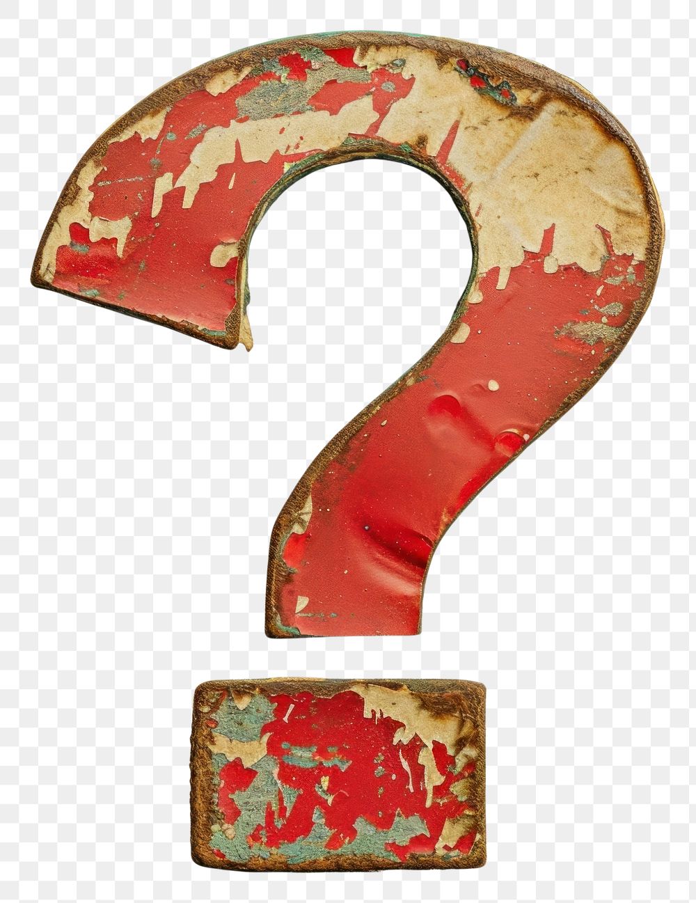 PNG Vintage Alphabet Question Mark number symbol art.