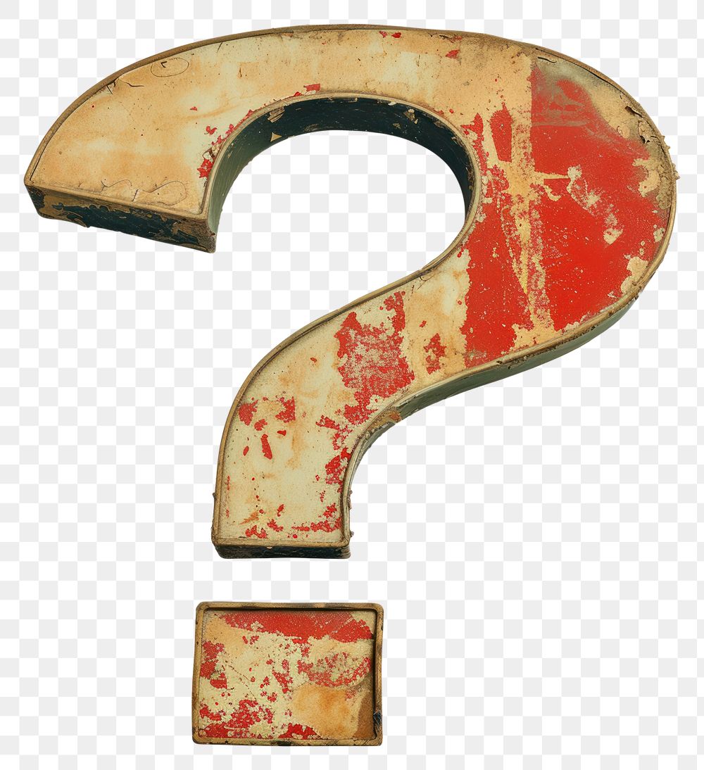 PNG Vintage Alphabet Question Mark number symbol old.