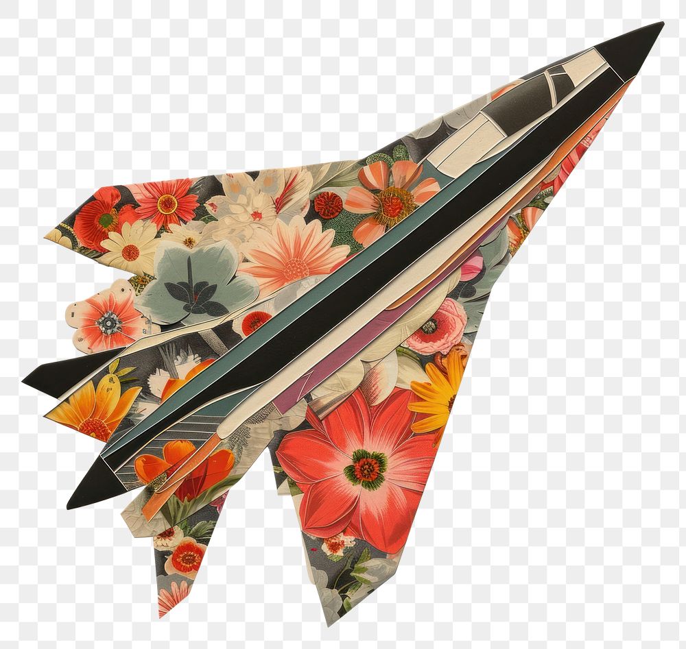 PNG Art aircraft collage flower.