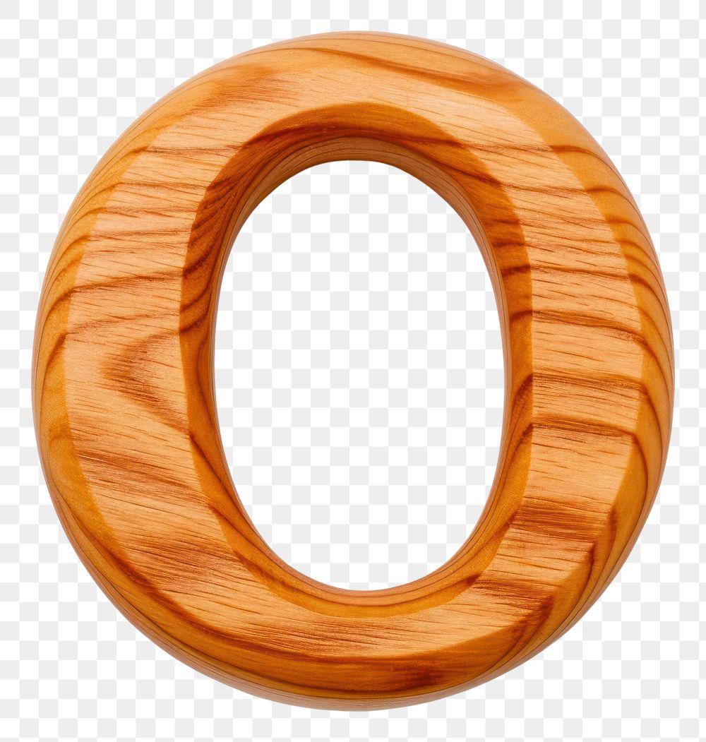 PNG Letter O wood jewelry font.