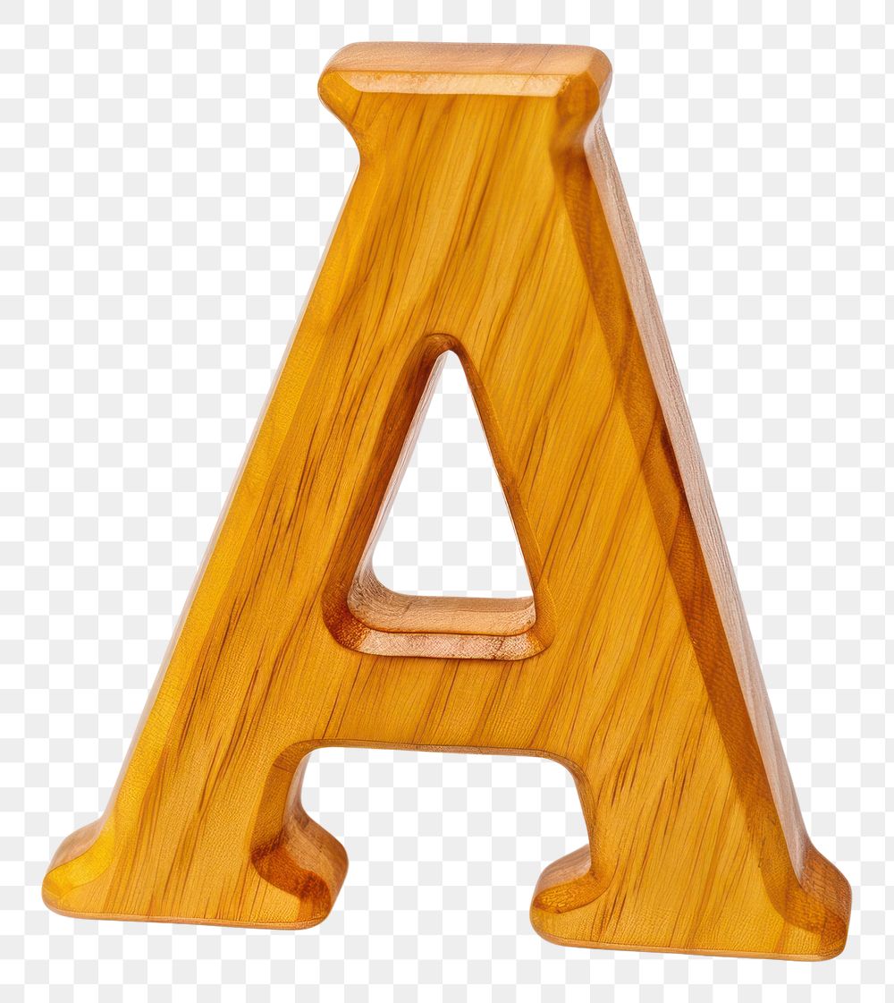 PNG Letter A wood font white background.