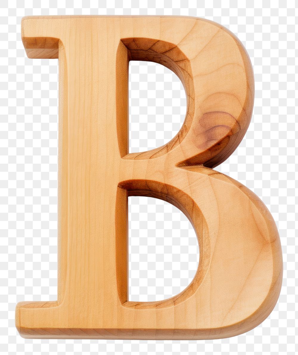 PNG Letter B alphabet number font.