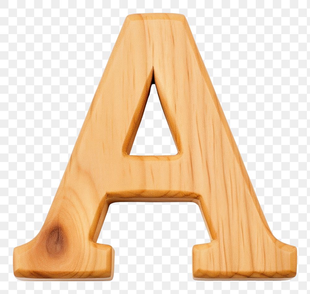 PNG Letter A wood font white background.
