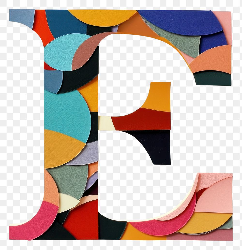 PNG  Alphabet E art collage shape.