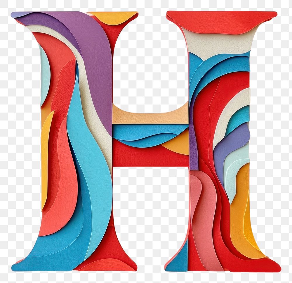PNG  Alphabet H art alphabet shape.