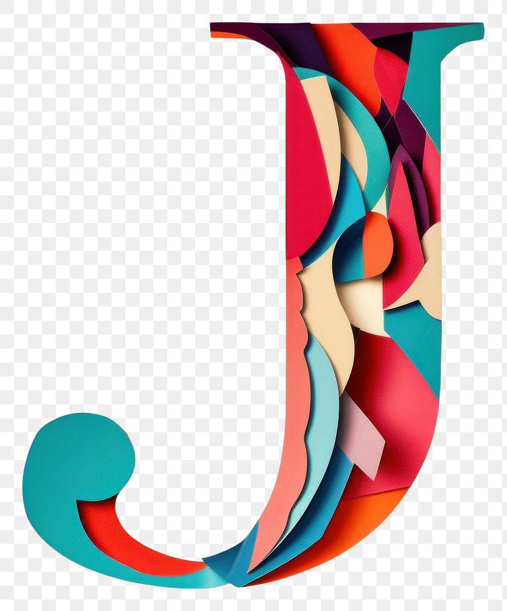 PNG  Alphabet J text art shape.
