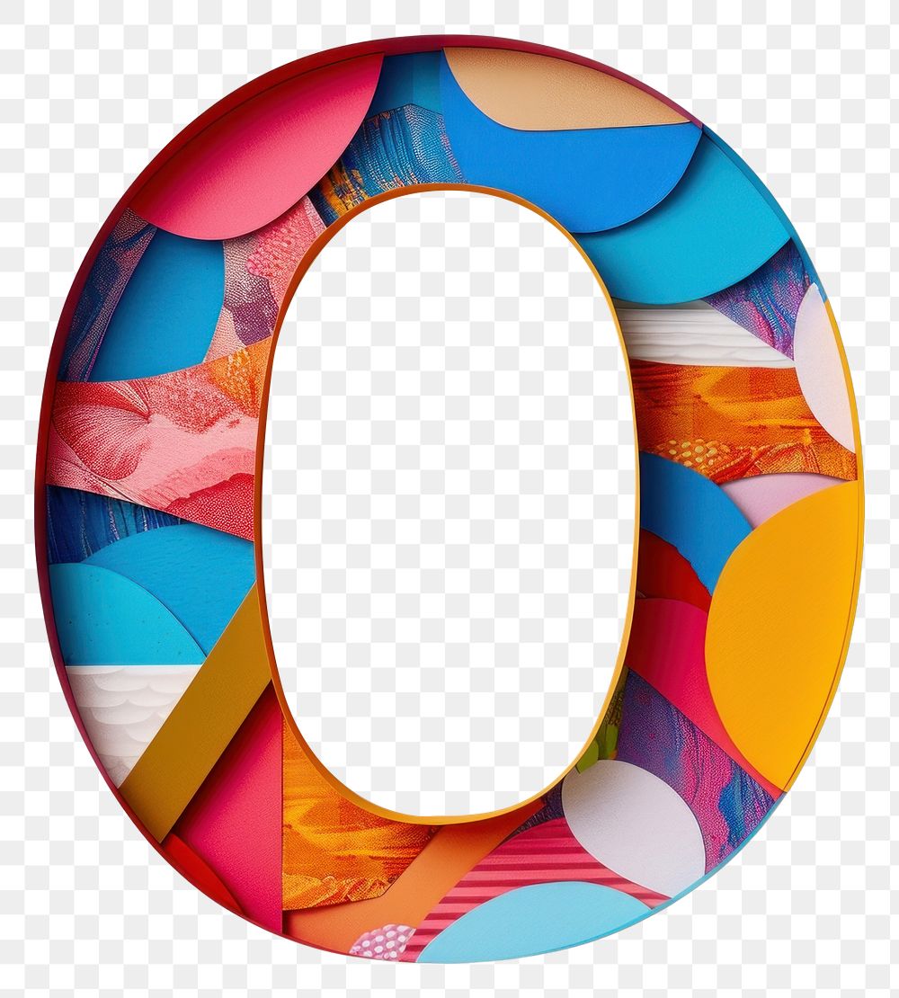 PNG  Alphabet O art number shape.