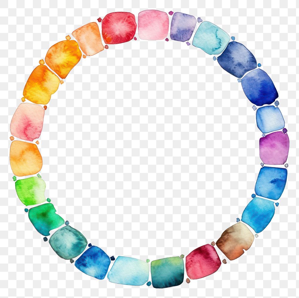 PNG Pastel gemstone frame jewelry circle bead.
