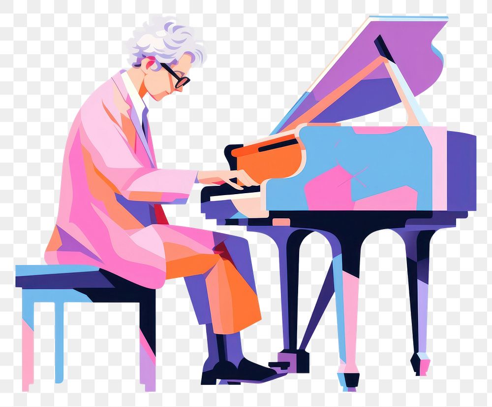PNG Pianist sticker musician pianist keyboard piano.
