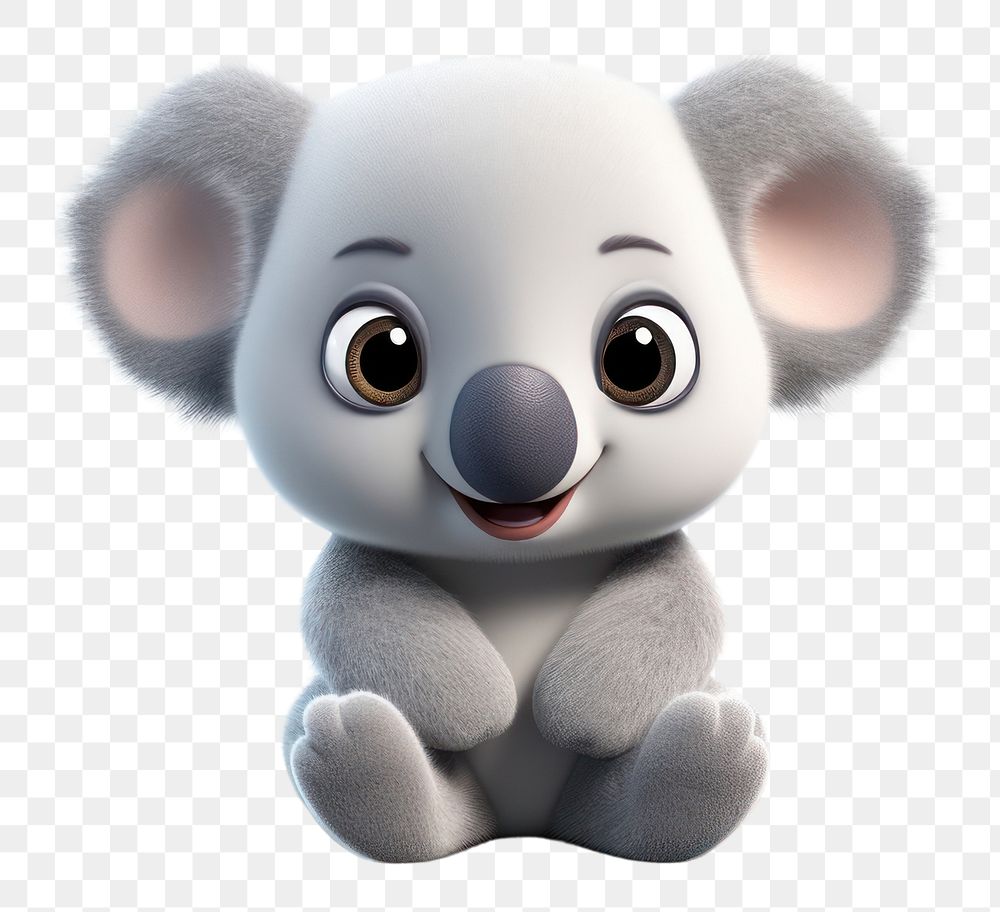 PNG Cute baby koala bear background cartoon plush toy