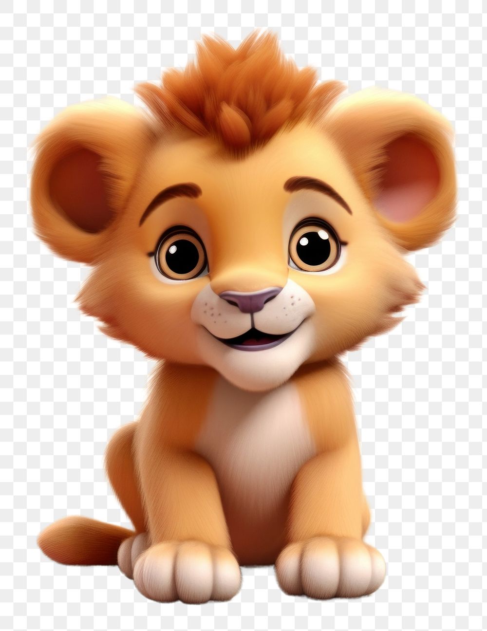 PNG Cute baby lion background cartoon toy representation