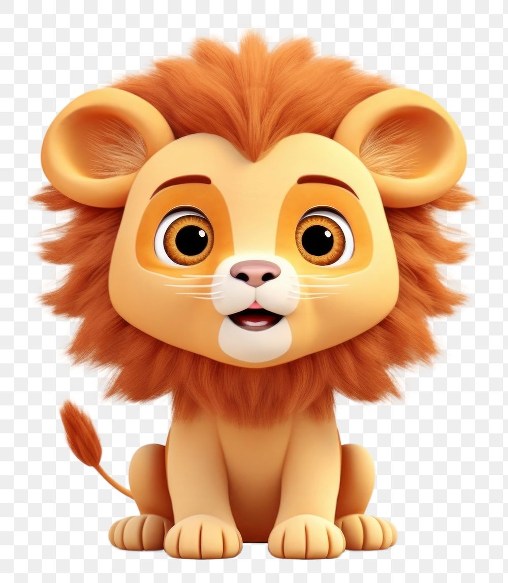 PNG Cute baby lion background cartoon mammal animal.