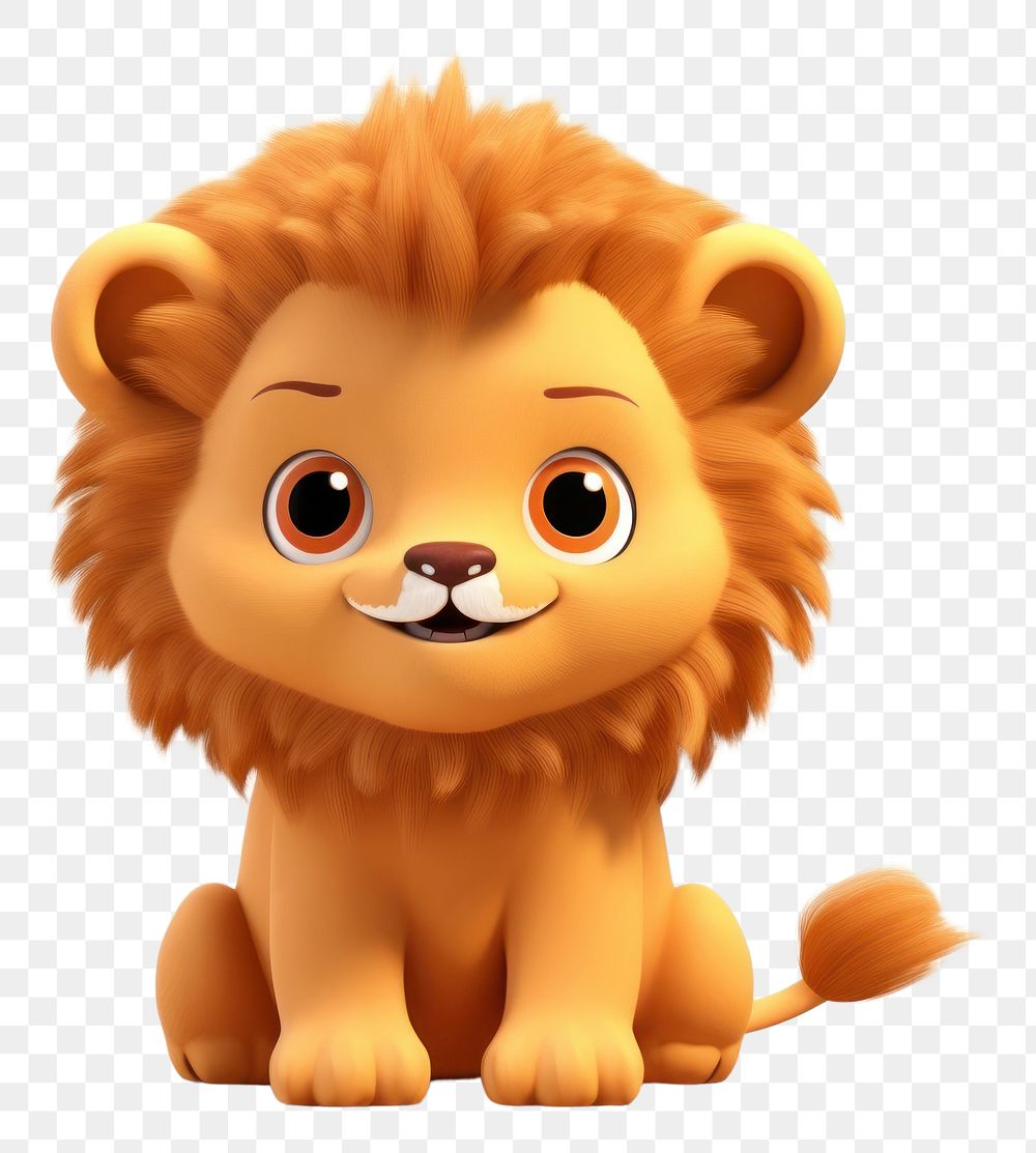 PNG Cute baby lion background cartoon mammal animal.