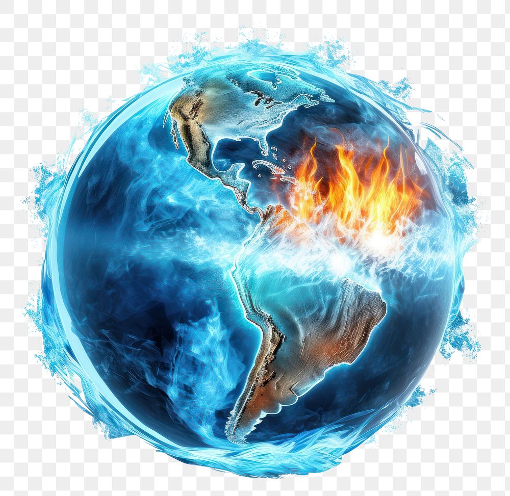 PNG Fire blue earth globe sphere planet space.