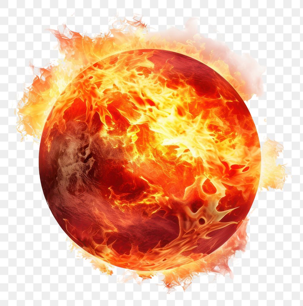 PNG Fire earth globe universe sphere planet.