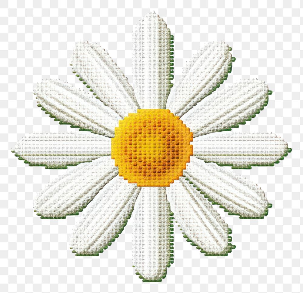 PNG Cross stitch daisy pattern Premium PNG rawpixel