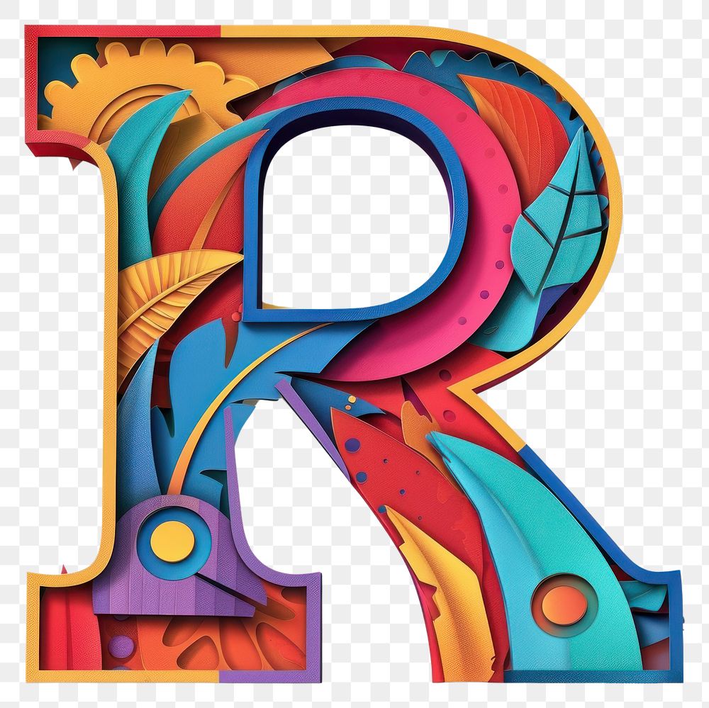PNG Letter R alphabet shape font.