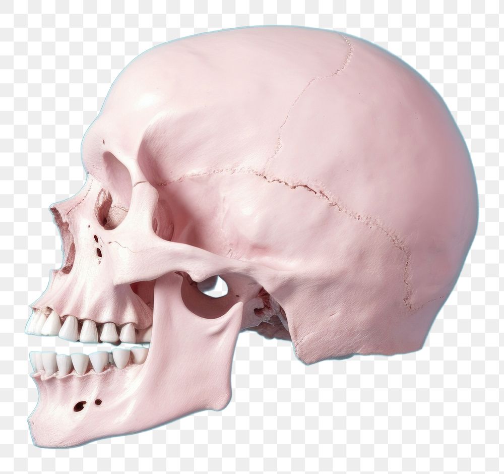 PNG Skull side portrait profile jaw anthropology copy space.