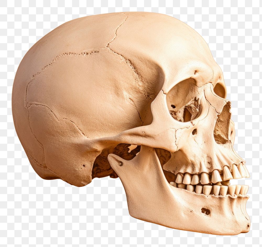 PNG Skull side portrait profile anthropology history anatomy.