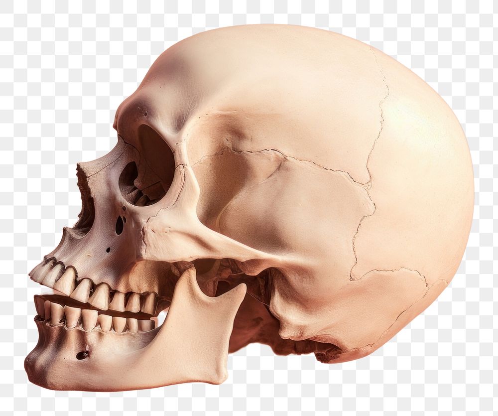 PNG Skull side portrait profile anatomy person death.